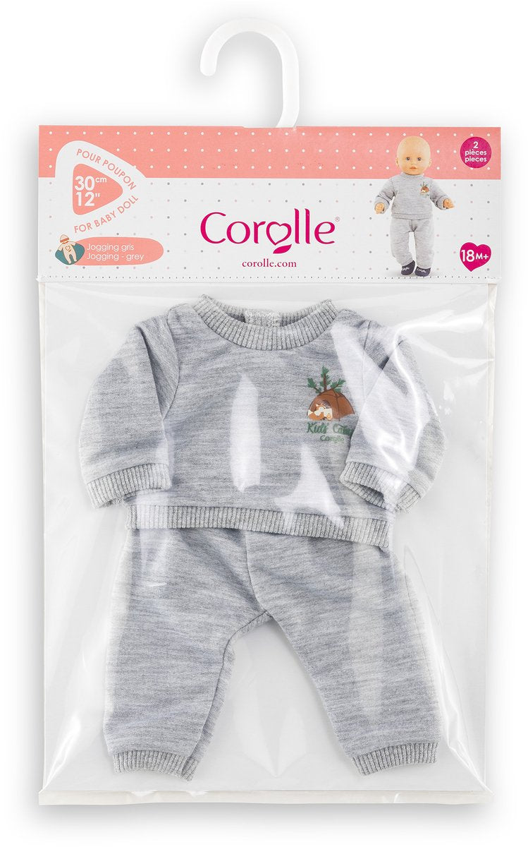 Corolle poppenkleding joggingpak grijs 30cm - accessoire poppen.