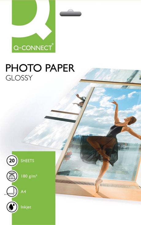 Q-connect fotopapier, ft a4, 180 g, pak van 20 vel