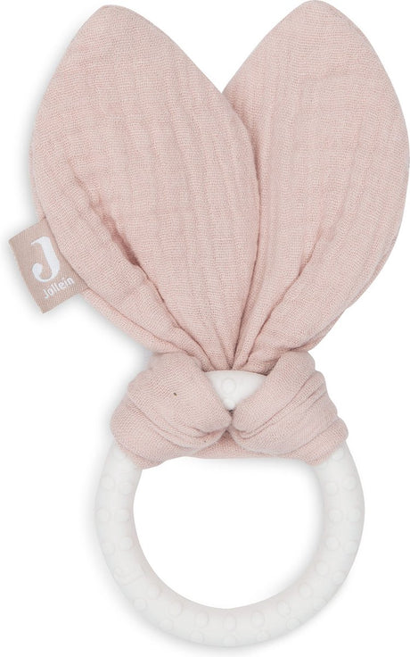 Jollein bijtring siliconen bunny ears - wild rose