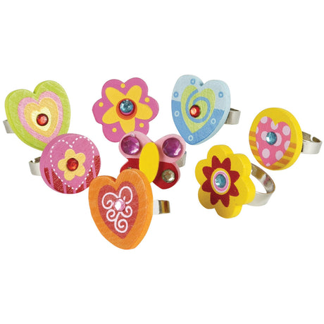 Fleurige houten ring