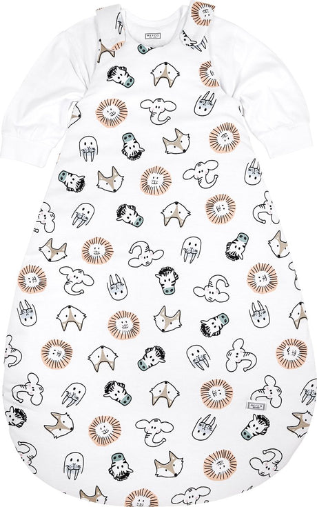 Meyco baby animal baby slaapzak rond tweedelig - multicolour - 50 56 - 2.5 tog