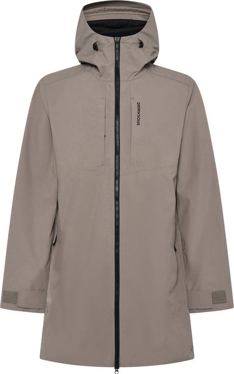 Didriksons sören usx parka unisex outdoorjas - ash brown