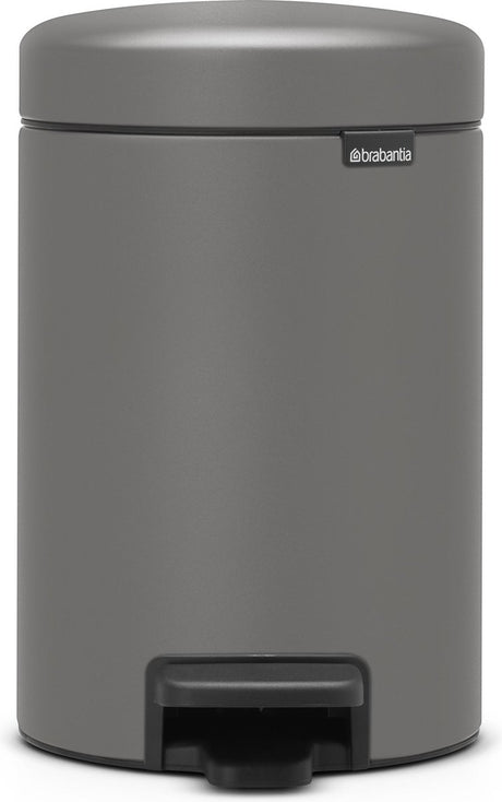 Brabantia newicon prullenbak - 3 liter - badkamer - mineral concrete grey