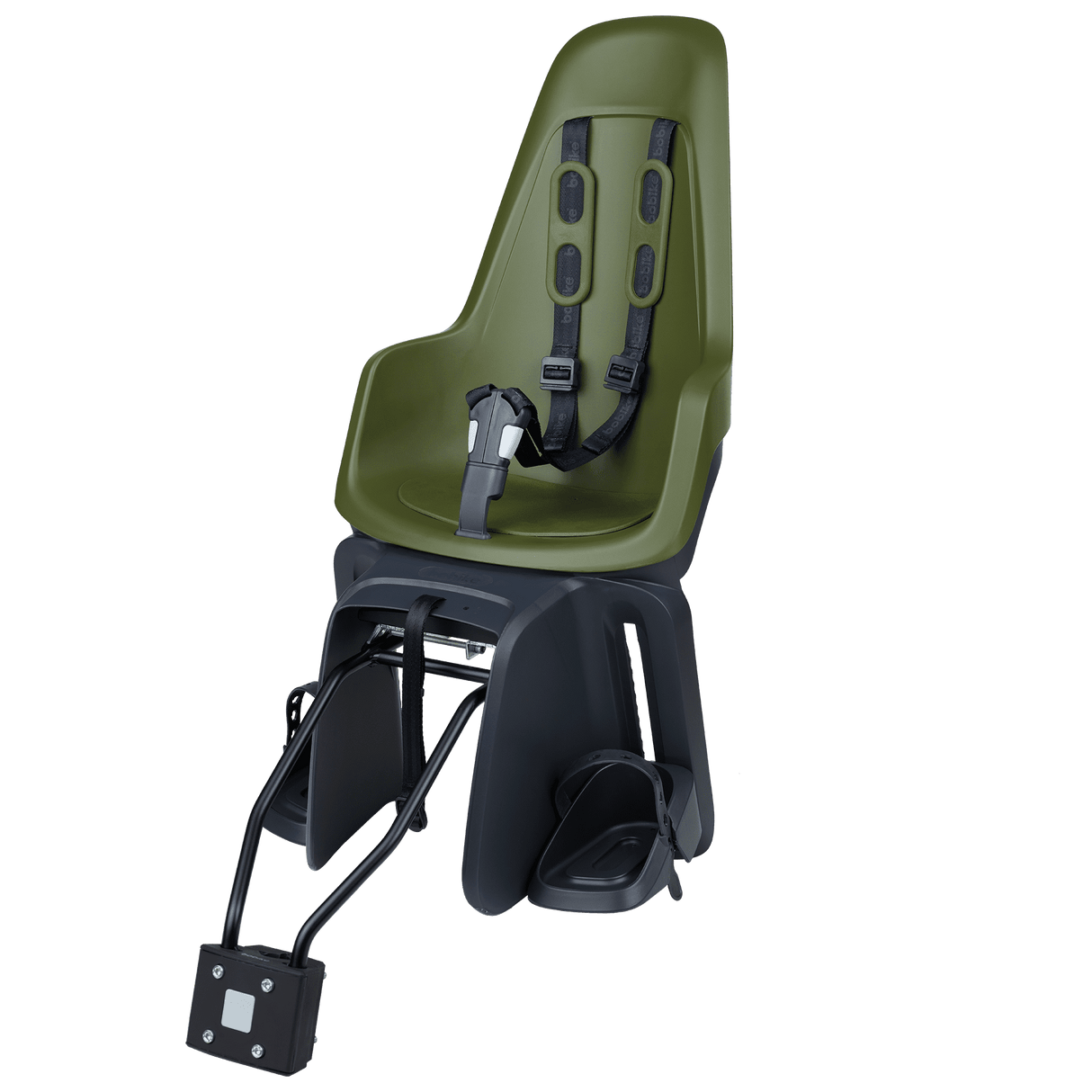 Bobike kinderzitje achter one maxi 1p eb-d met frame- en dragerbevestiging - olive green