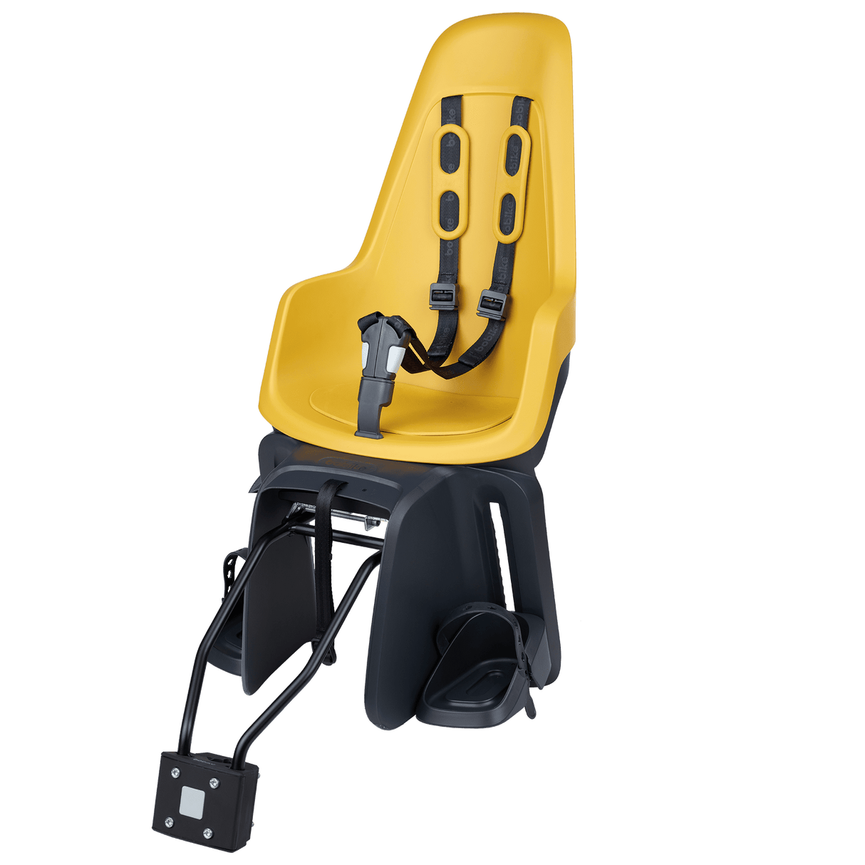 Bobike kinderzitje achter one maxi 1p eb-d met frame- en dragerbevestiging - mighty mustard