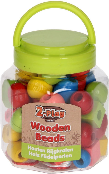 Basic houten kralenset, 72st.