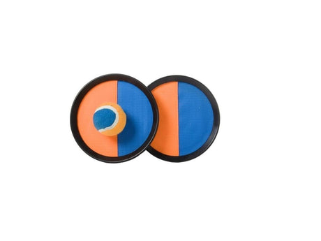 Engelhart catchballset oranje blauw – klittenband bal 19 cm – strandspel buitenspel – reactiespel voor kinderen en volwassenen –