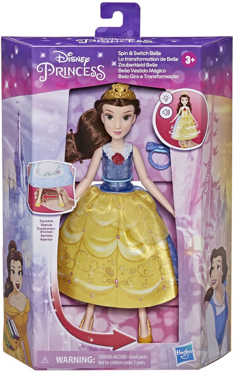 Disney princess spin and switch belle + licht en geluid