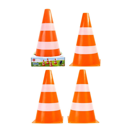 Playfun verkeerspionnen 4 stuks 13,5x13,5x24cm