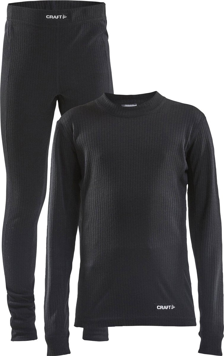 Craft core dry baselayer thermoset kids - zwart - maat 122