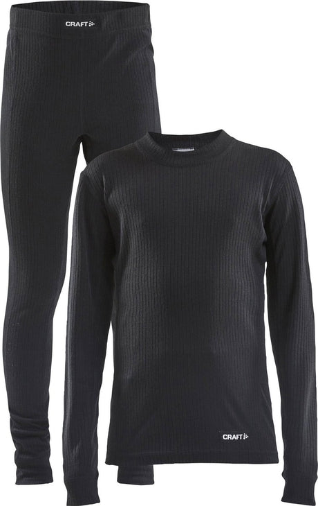 Craft core dry baselayer thermoset kids - zwart - maat 146
