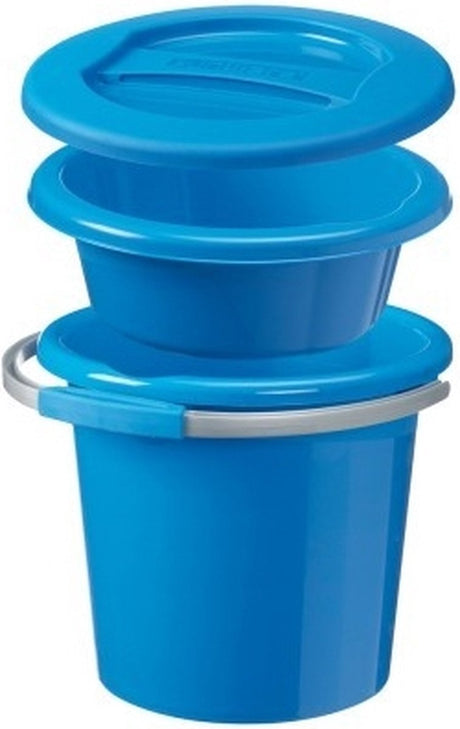 Sunware water-line emmer - schoonmaak set klein - 12l - blauw