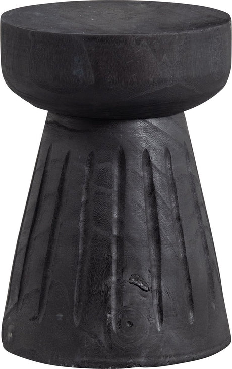 Woood borre kruk - hout - zwart - 40x28x28