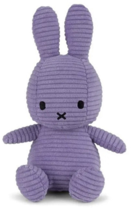 Nijntje corduroy knuffel - 23 cm - eco - dark purple