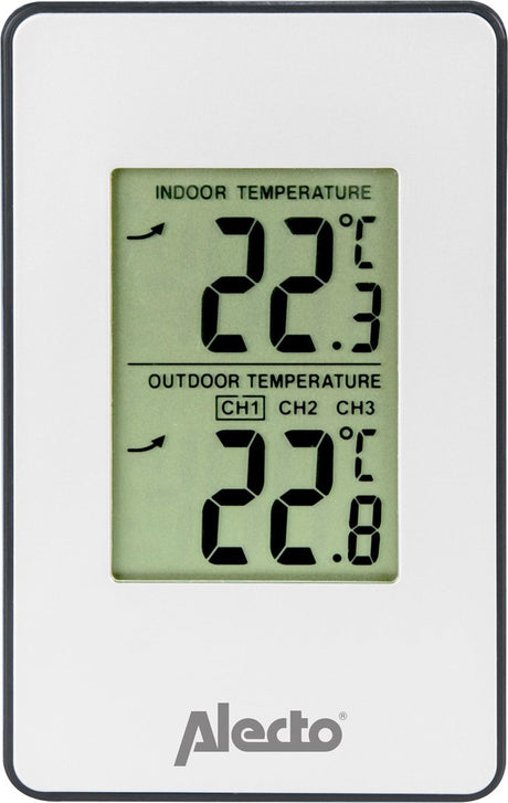 Alecto ws-1050 - professioneel weerstation met draadloze buitensensor - wit zwart