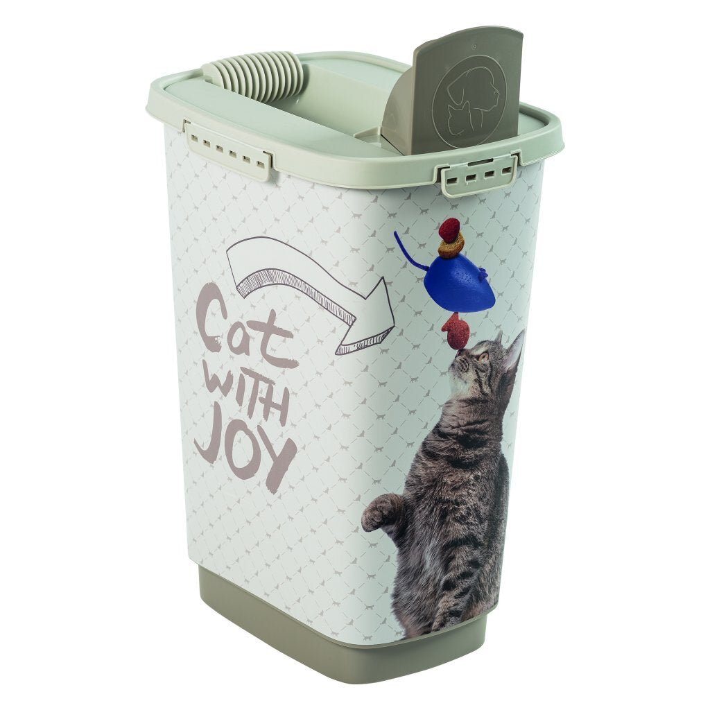 Rotho cody cat pet food container 25l cappuccino zand