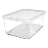 Rotho cauma koelkastorganizer 4.65l wit transparant