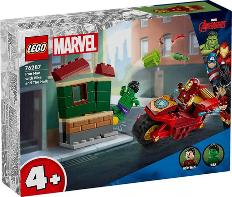 Lego marvel iron man with bike and the hulk 76287