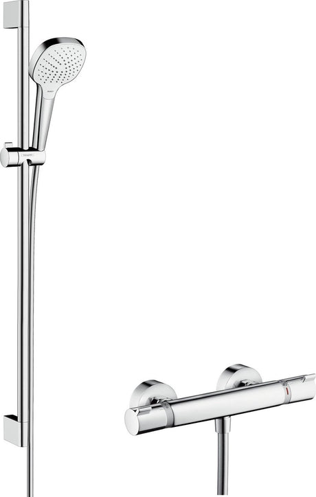 Hansgrohe croma select e vario renovatieset 90 cm met ecostat comfort thermostaat wit chroom