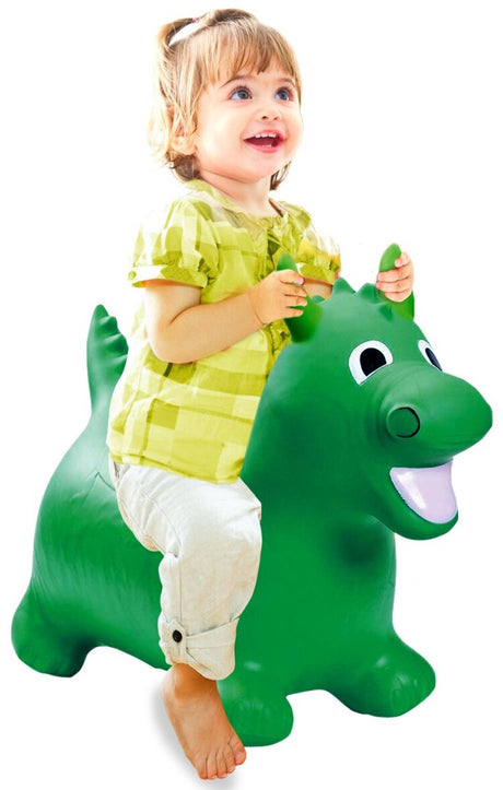 Jamara skippybal - 460315 skippydier draak - groen - junior met pomp