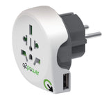 Q2 power q2 1.100110 reisadapter wereld-naar-europa usb geaard