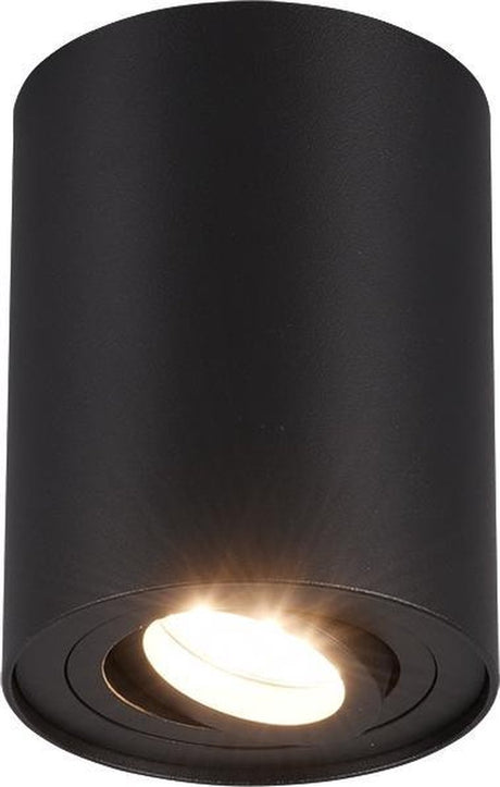Trio cookie - plafondlamp - zwart mat - excl. 1x gu10 35w