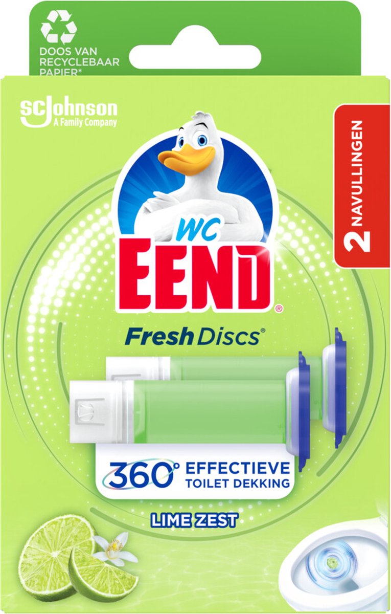 Wc-eend fresh discs navul duo lime zest
