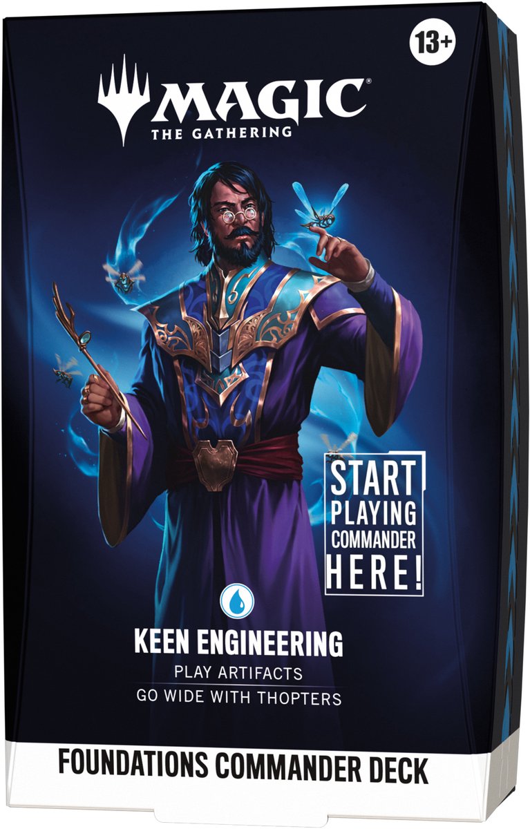 Magic the gathering magic: the gathering foundations commander deck - keen engineering | 100-card starter commander deck + accessories