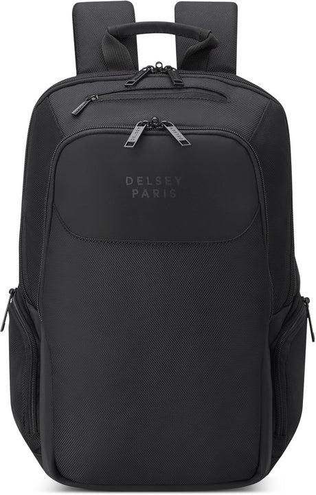 Delsey parvis plus laptoprugzak 13.3 inch – 15l – trolleyband – gerecycled polyester – black