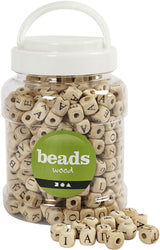 Creativ company houten letter kralenset, 400st.
