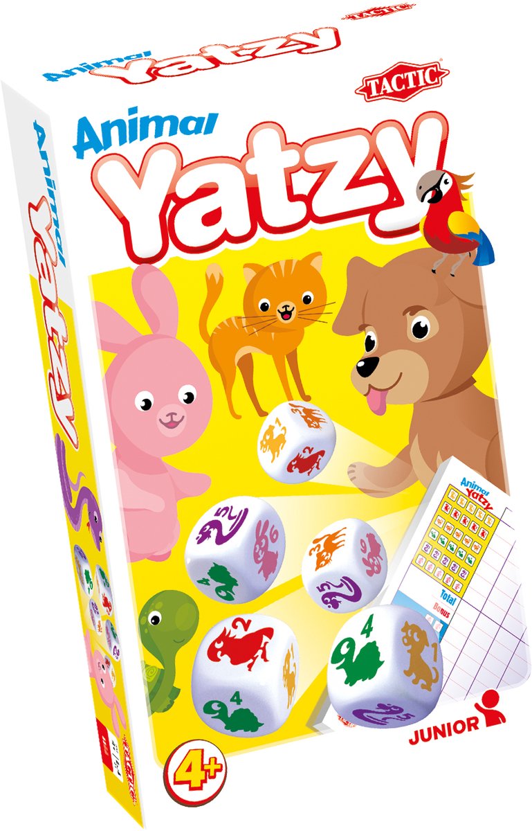 Tactic dieren yatzy – bordspel – compacte editie – dobbelspel voor jong en oud – vanaf 4 jaar – 2 of meer spelers