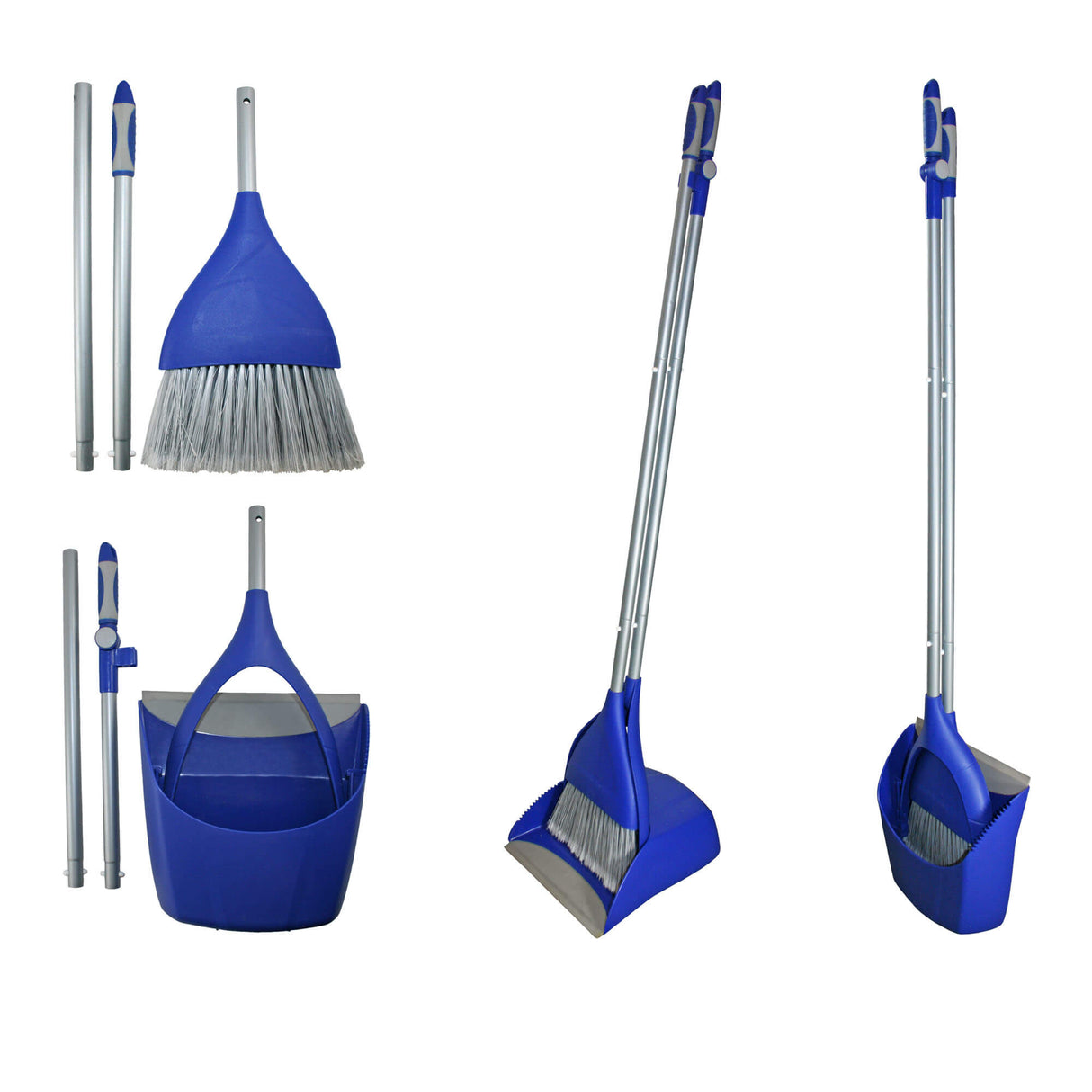Quick-clean stoffer en blik met lange steel