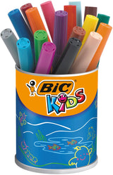 Bic kids viltstift visacolor xl ecolutions 18 stiften in een metalen pot