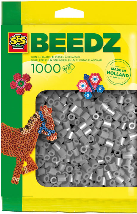 Ses creative - beedz - grijs - strijkkralen - 1000 stuks - pvc vrij - vanaf 5 jaar
