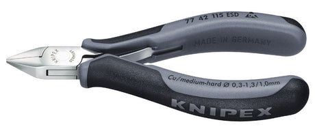 Knipex elektronica-zijsnijtang esd met meer-componentengrepen 115 mm - 7742115esd