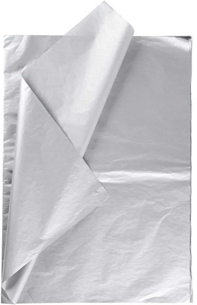 Creativ company tissuepapier zilver 6 vellen 14 gr, 50x70cm
