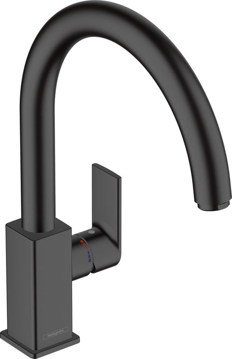 Hansgrohe vernis shape m35 - keukenmengkraan - ééngreeps bediening - 35mm maat - draaibare uitloop - mat zwart