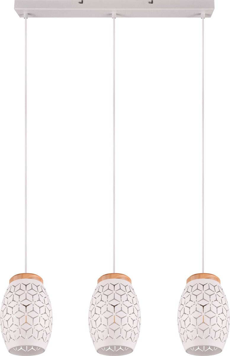 Rl live your light reality bidar - hanglamp - wit mat - excl. 3x e27 28w