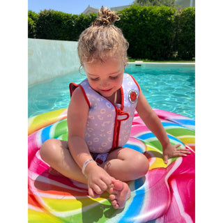 Swim essentials zwemvest lila leopard 3-6 jaar | 2 stuks