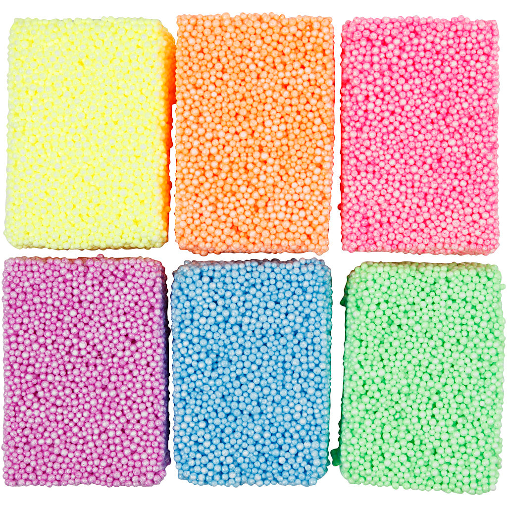 Creativ company http: www.cchobby.nl soft-foam-neon-kleuren-6x10-gr-1-doos