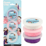 Creativ company https: www.cchobby.nl foam-clayr-glitter-metallic-roze-paars-wit-3x14-gr-1-doos