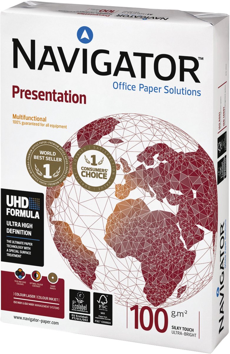 Navigator presentation presentatiepapier formaat a4 100 g pak van 500 vel