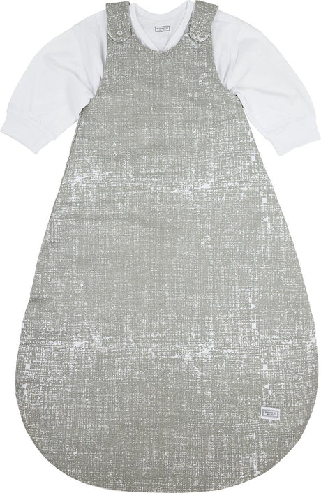 Meyco baby fine lines baby slaapzak rond tweedelig - grey - 74 80
