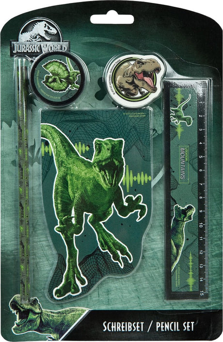 Undercover - jurassic world schrijfset 5-delig - kunststof - multicolor -