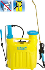 Gloria rugzaksproeier - hobby 1200 model - lans en messing mondstuk - 12 l voor een druk van 4 bar