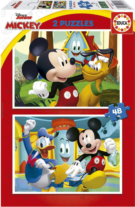 Educa - puzzel - 2 x 48 stuks - mickey en vrienden disney