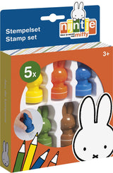 Totum nijntje stempels, 5 stuks zelf inktend, stempelen, stempelset - creatief peuter kleuter speelgoed - vanaf 3 jaar - bambolino toys knutselen junior