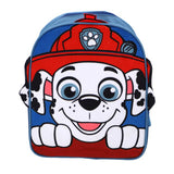 Paw patrol pluche rugzak marshall 31x25.5x8.5 cm blauw