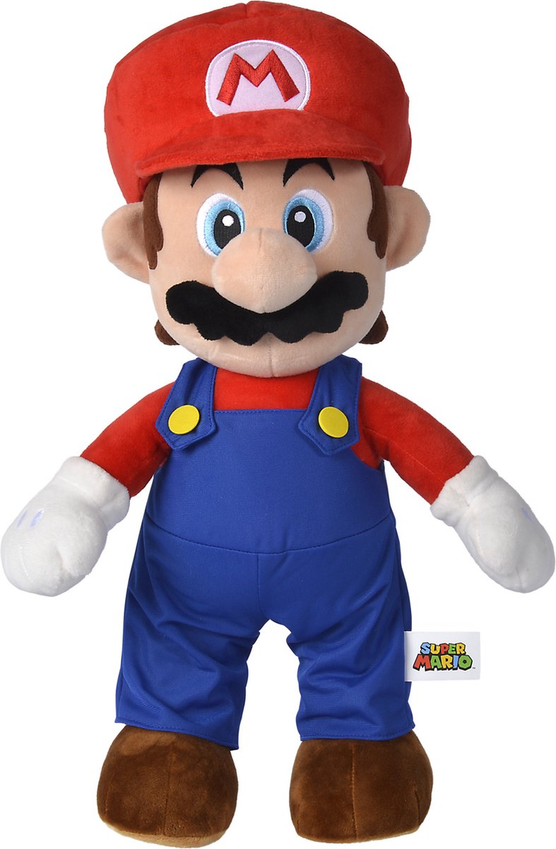 Nicotoy super mario mario pluche, 50cm - knuffel