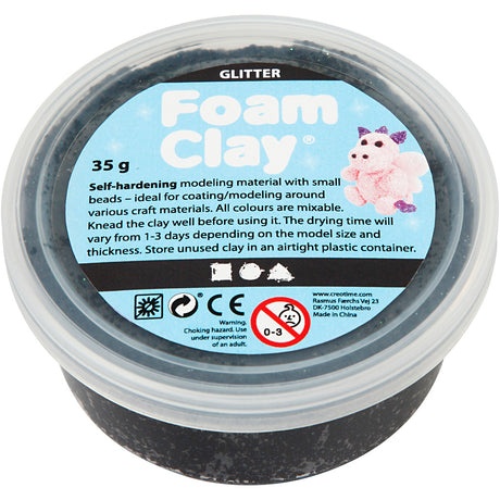 Creativ company https: www.cchobby.nl foam-clayr-zwart-glitter-35-gr-1-doosje